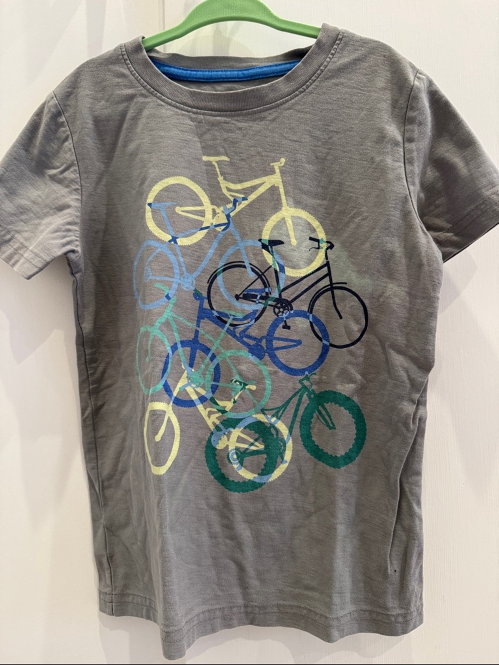 Tea Collection Gray Tee with Multi-Color Bicycle Stack